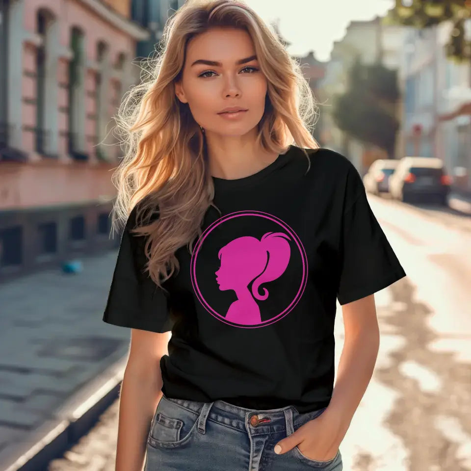 T-Shirt "Frauensilhouette" mit anpassbarem Druck