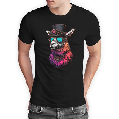 T-Shirt "Lama mit Hut und Brille" mit anpassbarem Druck