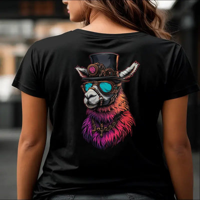 T-Shirt "Lama mit Hut und Brille" mit anpassbarem Druck