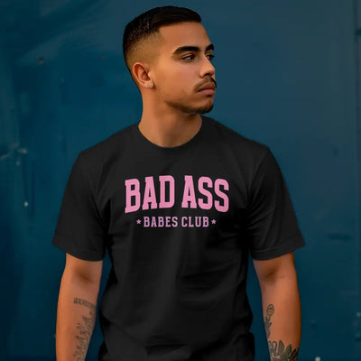 T-Shirt "Bad Ass Babes Club" mit anpassbarem Druck