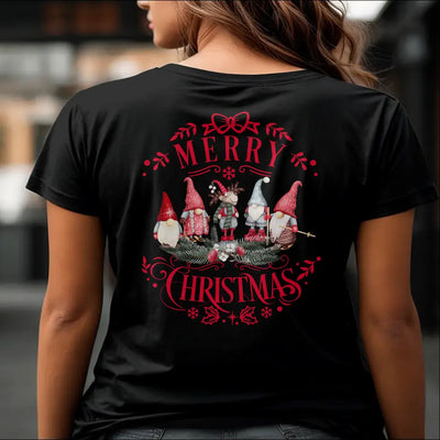 T-Shirt "Merry Christmas" (Wichtelfamilie) mit anpassbarem Druck