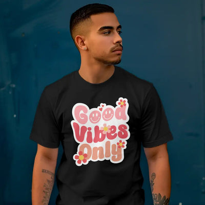 T-Shirt "Good Vibes Only" mit anpassbarem Druck