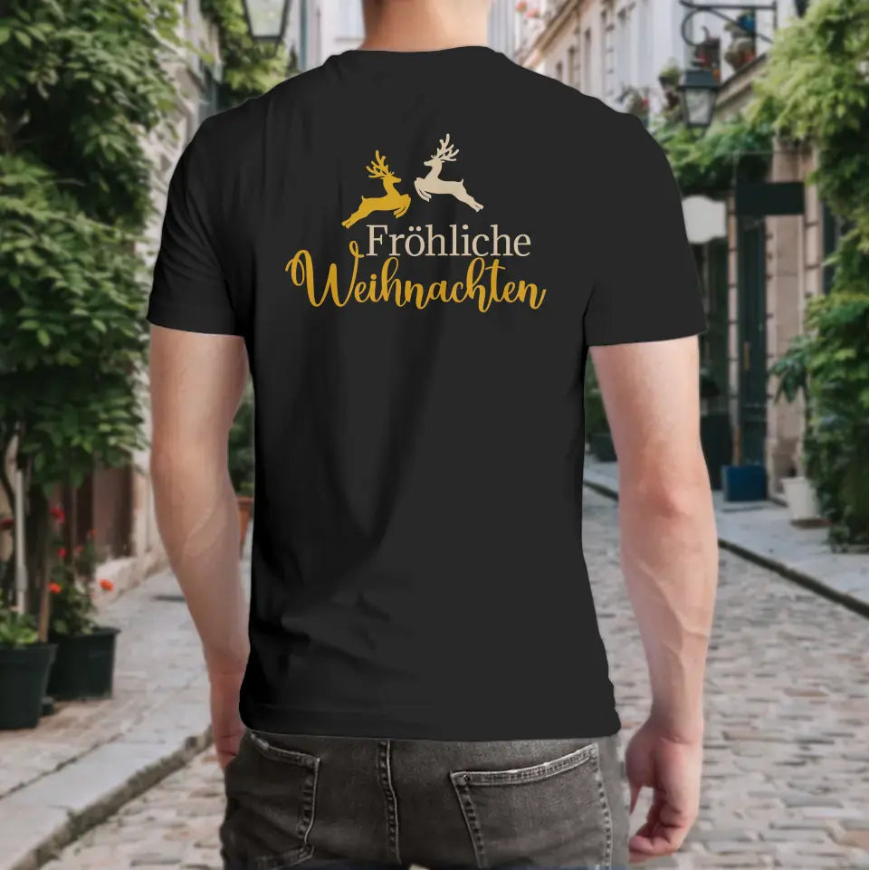 T-Shirt "Fröhliche Weihnachten" mit anpassbarem Druck