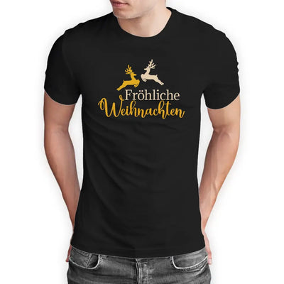 T-Shirt "Fröhliche Weihnachten" mit anpassbarem Druck