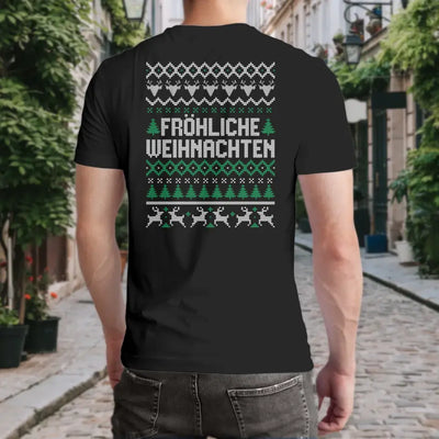 T-Shirt "Fröhliche Weihnachten" mit anpassbarem Druck
