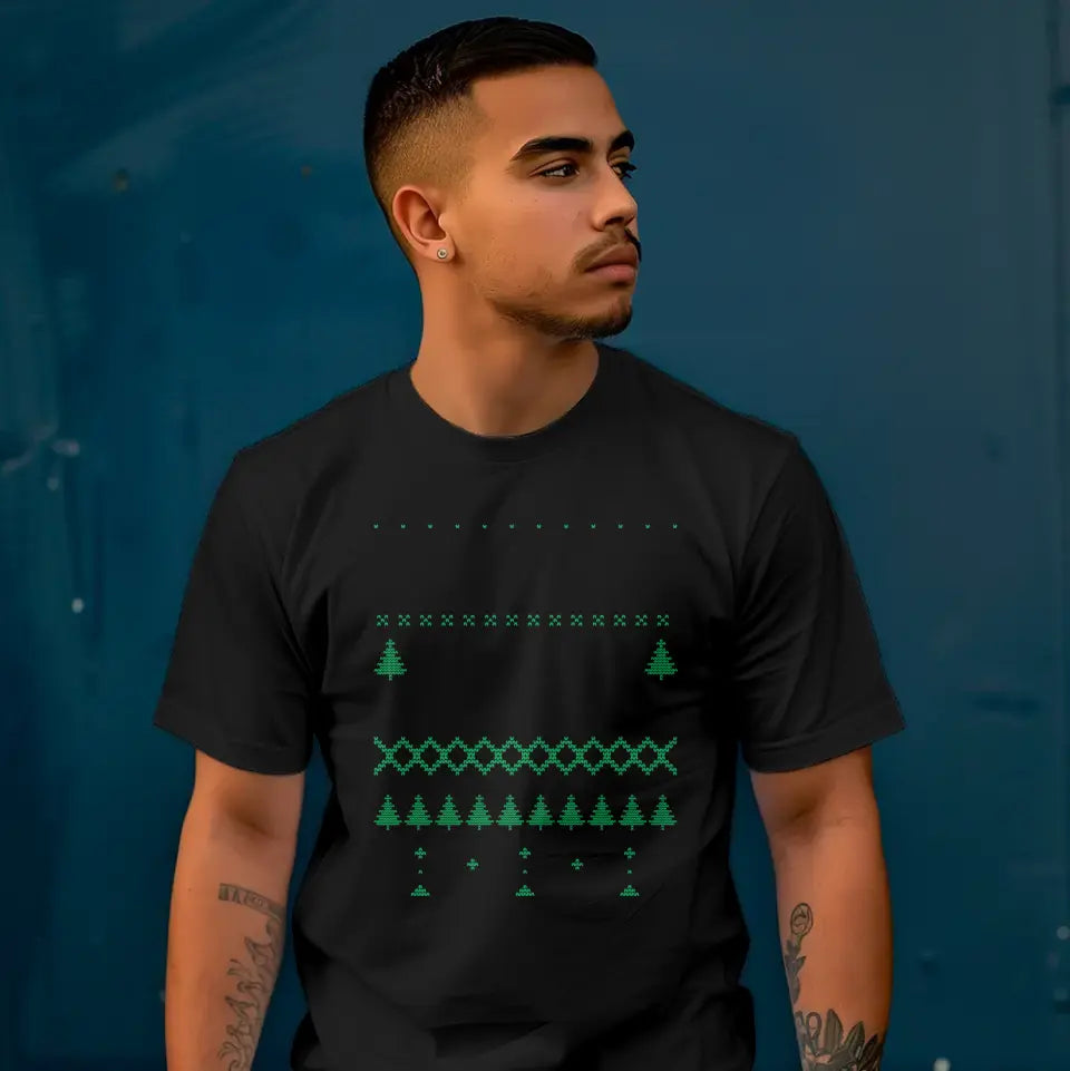 T-Shirt "Fröhliche Weihnachten" mit anpassbarem Druck