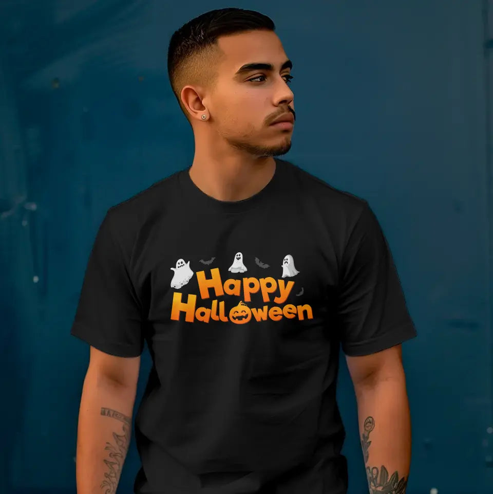 T-Shirt "Happy Halloween" mit anpassbarem Druck