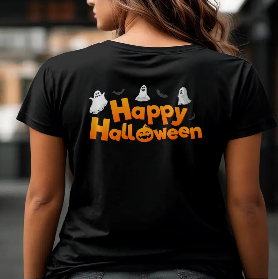 T-Shirt "Happy Halloween" mit anpassbarem Druck