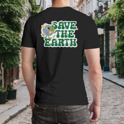 T-Shirt "Save the Earth" mit anpassbarem Druck