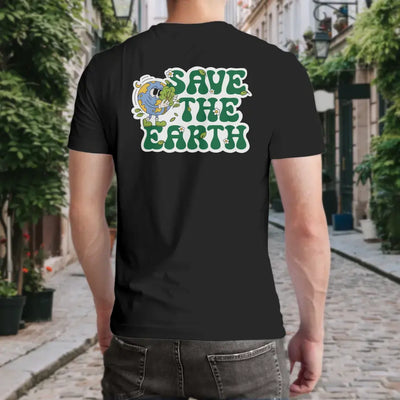 T-Shirt "Save the Earth" mit anpassbarem Druck