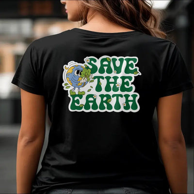 T-Shirt "Save the Earth" mit anpassbarem Druck