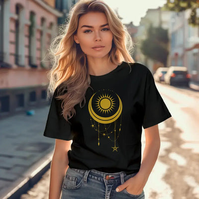 T-Shirt "Sonne & Mond" mit anpassbarem Druck