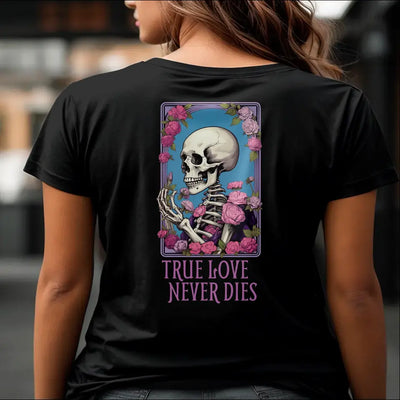 T-Shirt "true love never dies" mit anpassbarem Druck