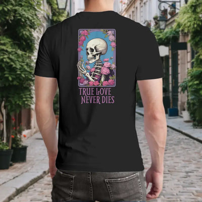 T-Shirt "true love never dies" mit anpassbarem Druck
