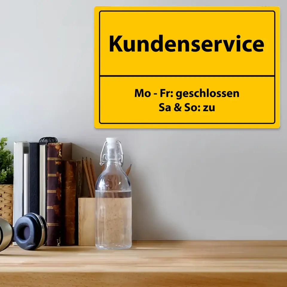 Blechschild "Kundenservice"