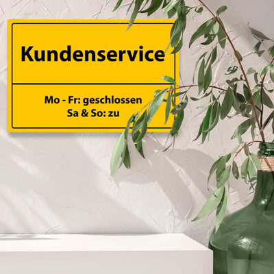 Blechschild "Kundenservice"