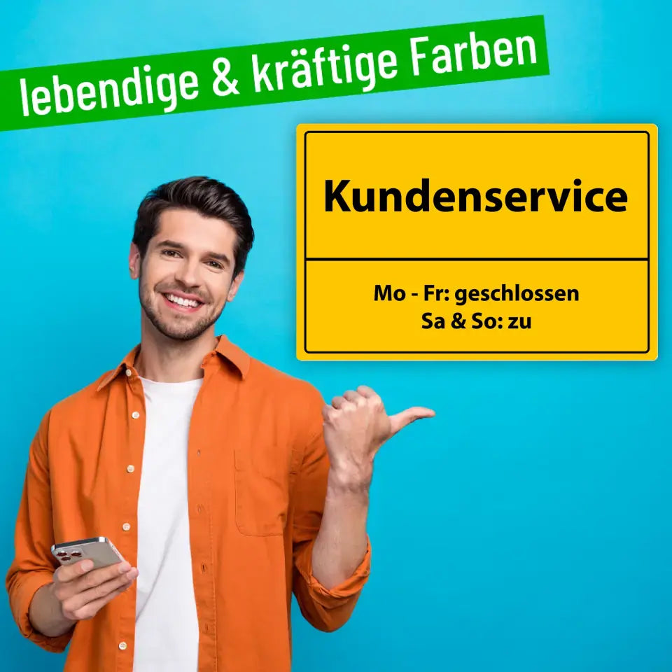 Blechschild "Kundenservice"