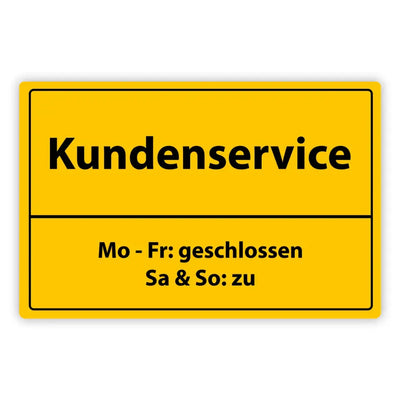 Blechschild "Kundenservice"