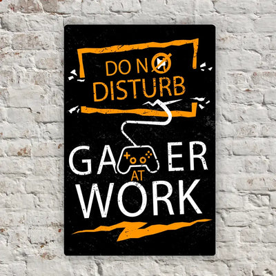 Blechschild "Do not disturb. Gamer at Work"