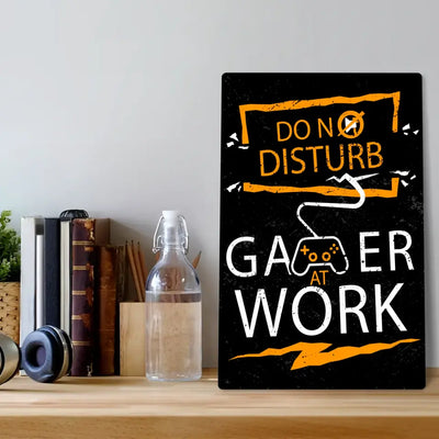 Blechschild "Do not disturb. Gamer at Work"