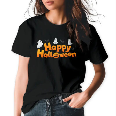 T-Shirt "Happy Halloween" mit anpassbarem Druck