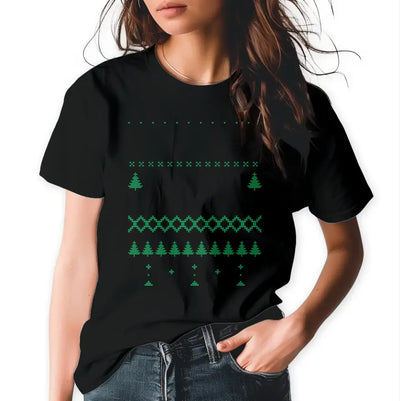 T-Shirt "Fröhliche Weihnachten" mit anpassbarem Druck