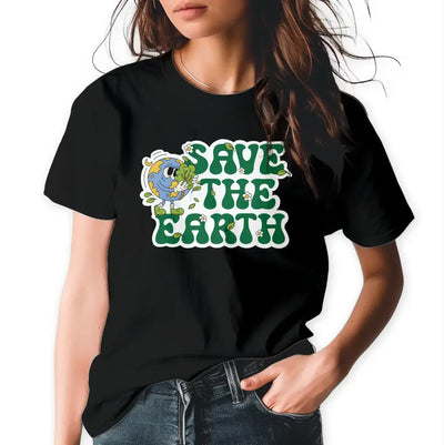 T-Shirt "Save the Earth" mit anpassbarem Druck