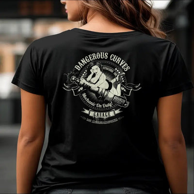 T-Shirt "Dangerous Curves" mit anpassbarem Druck