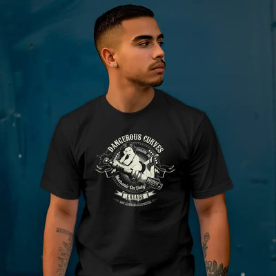 T-Shirt "Dangerous Curves" mit anpassbarem Druck
