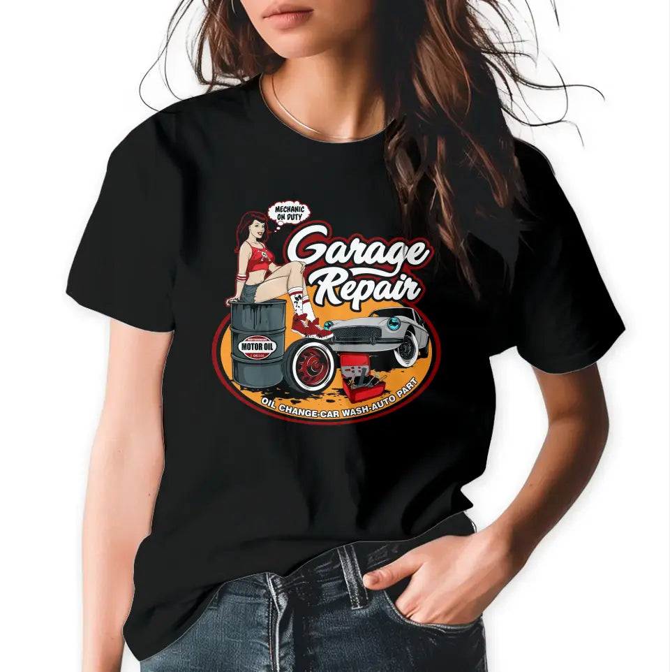 T-Shirt "Garage Repair" mit anpassbarem Druck