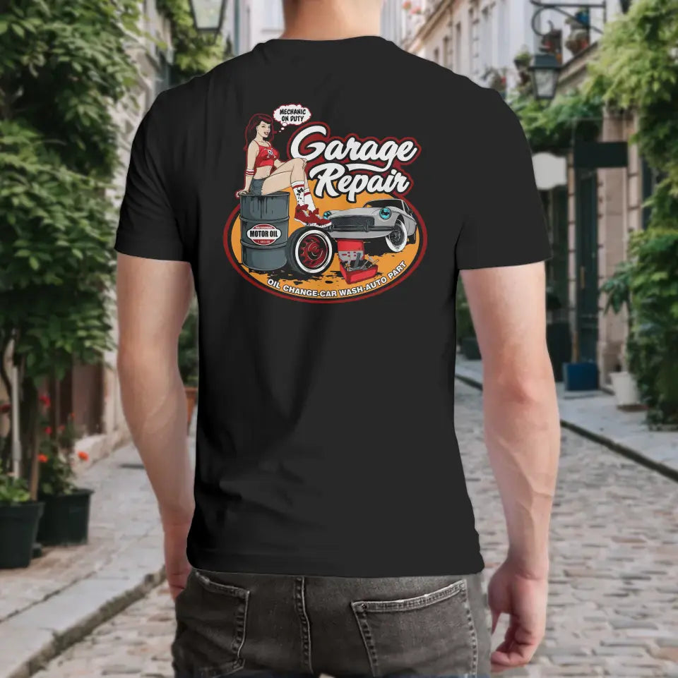 T-Shirt "Garage Repair" mit anpassbarem Druck