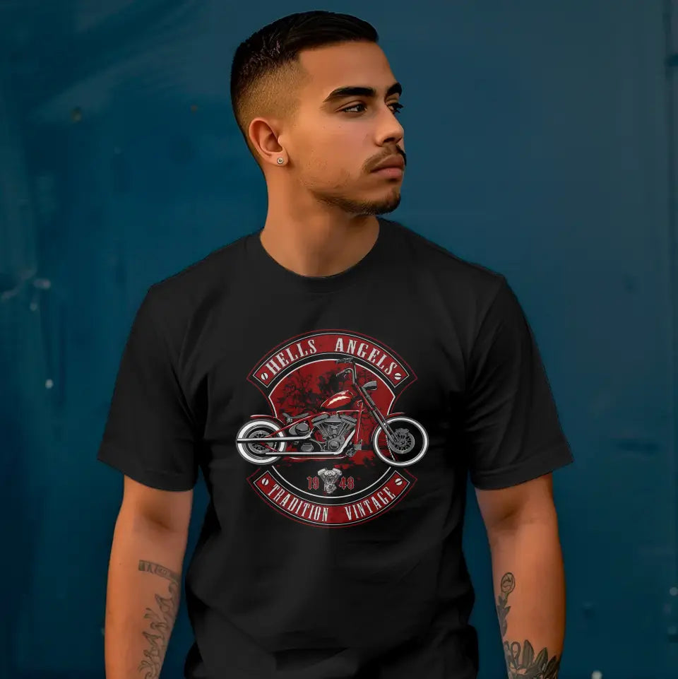 T-Shirt "Hells Angels - Tradition Vintage" mit anpassbarem Druck