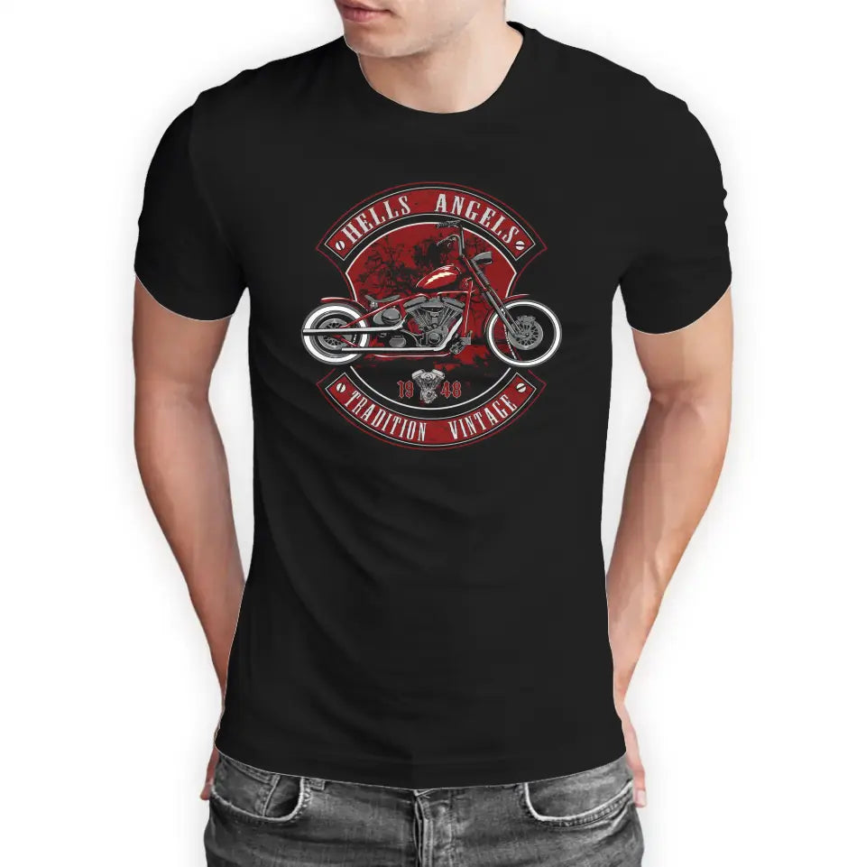 T-Shirt "Hells Angels - Tradition Vintage" mit anpassbarem Druck