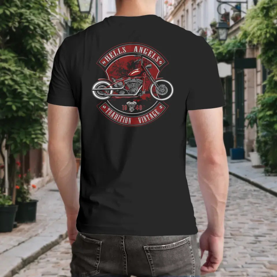 T-Shirt "Hells Angels - Tradition Vintage" mit anpassbarem Druck