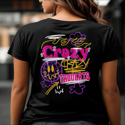 T-Shirt "Crazy Thoughts" mit anpassbarem Druck