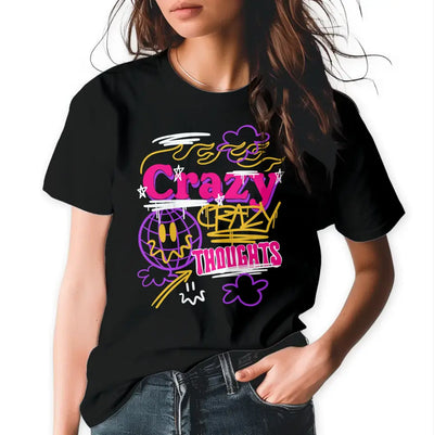 T-Shirt "Crazy Thoughts" mit anpassbarem Druck