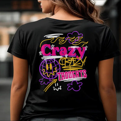 T-Shirt "Crazy Thoughts" mit anpassbarem Druck