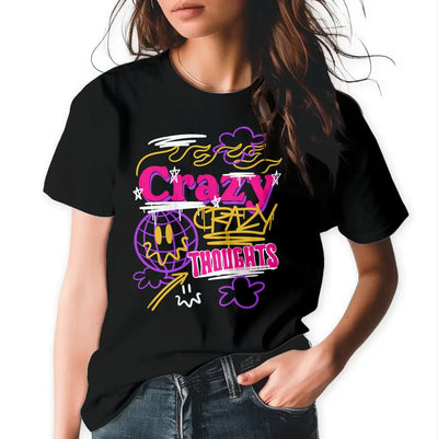 T-Shirt "Crazy Thoughts" mit anpassbarem Druck