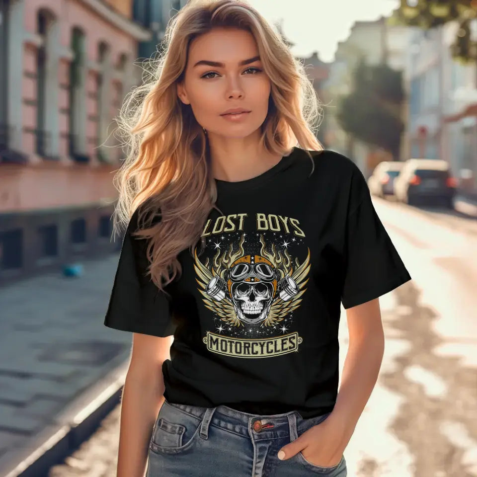 T-Shirt "Lost Boys Motorcycle" mit anpassbarem Druck
