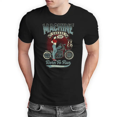 T-Shirt "Machine Garage - Born To Run" mit anpassbarem Druck