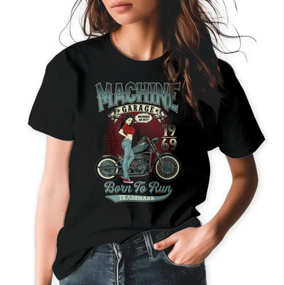 T-Shirt "Machine Garage - Born To Run" mit anpassbarem Druck