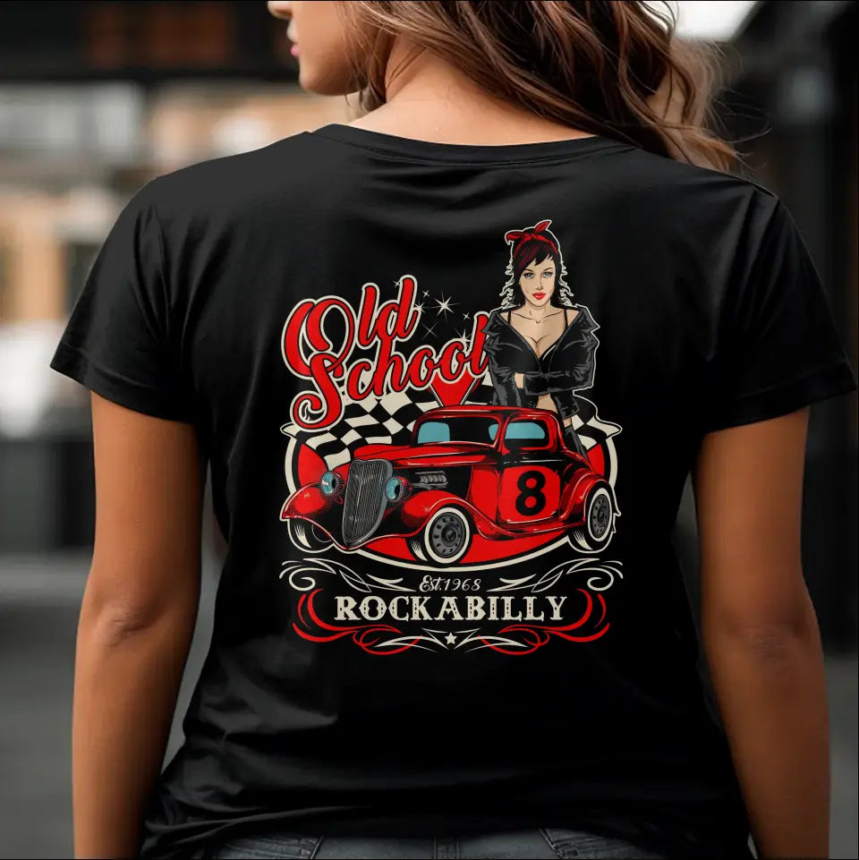 T-Shirt "Old School - Rockabilly" mit anpassbarem Druck