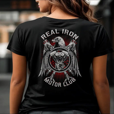 T-Shirt "Real Iron Motor Club" mit anpassbarem Druck