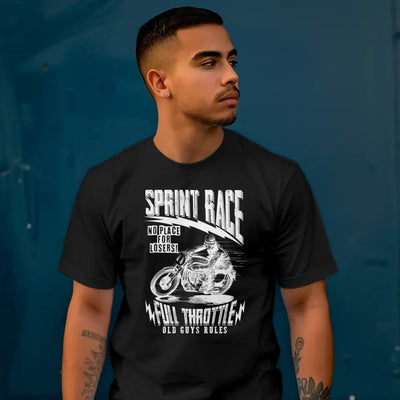 T-Shirt "Sprint Race - Full Throttle" mit anpassbarem Druck