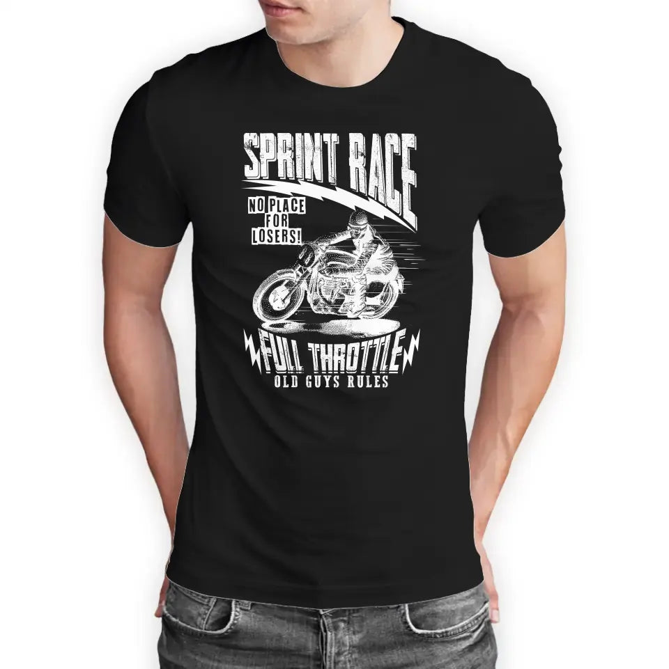 T-Shirt "Sprint Race - Full Throttle" mit anpassbarem Druck