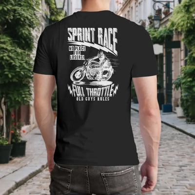 T-Shirt "Sprint Race - Full Throttle" mit anpassbarem Druck