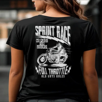 T-Shirt "Sprint Race - Full Throttle" mit anpassbarem Druck