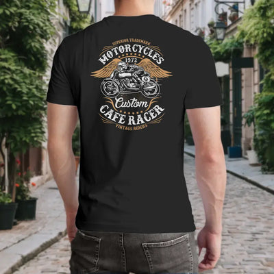 T-Shirt "Motorcycles - Cafe Racer" mit anpassbarem Druck