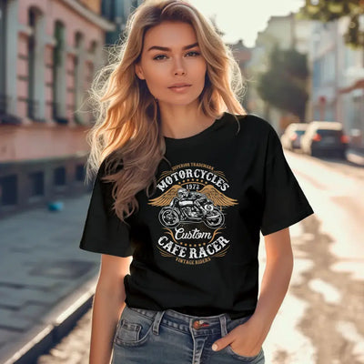 T-Shirt "Motorcycles - Cafe Racer" mit anpassbarem Druck
