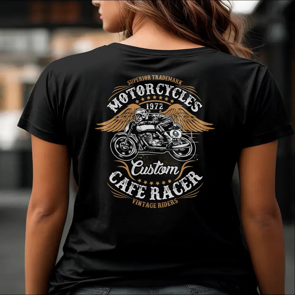 T-Shirt "Motorcycles - Cafe Racer" mit anpassbarem Druck